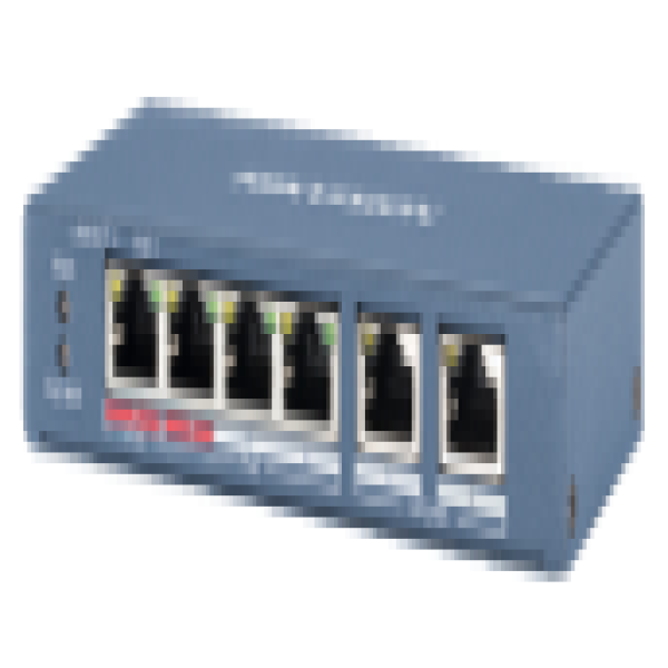 Switch mạng Hi POE 4 cổng 100M, 2 cổng uplink 10/100M , Layer 2 DS-3E0106HP-E