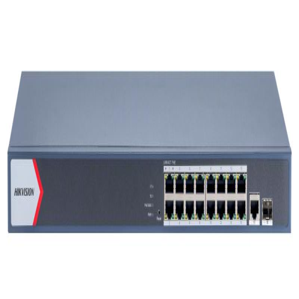 Switch mạng thông minh 16 cổng PoE Gigabit DS-3E1518P-EI/M