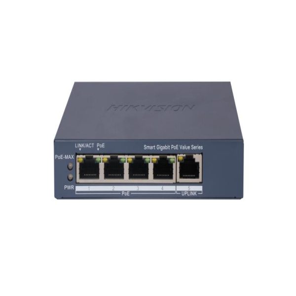 Switch mạng thông minh 4 cổng PoE Gigabit DS-3E1505P-EI/M