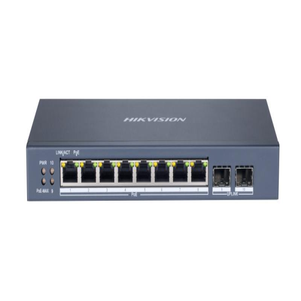 Switch mạng thông minh 8 cổng PoE Gigabit DS-3E1510P-SI