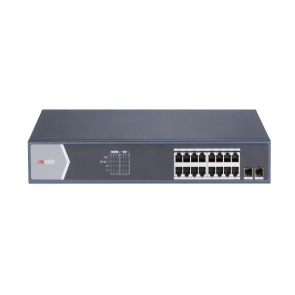 Switch mạng thông minh 16 cổng PoE Gigabit DS-3E1518P-SI